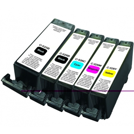 Pack de 5 cartouches C-525/526 2BK/C/M/Y