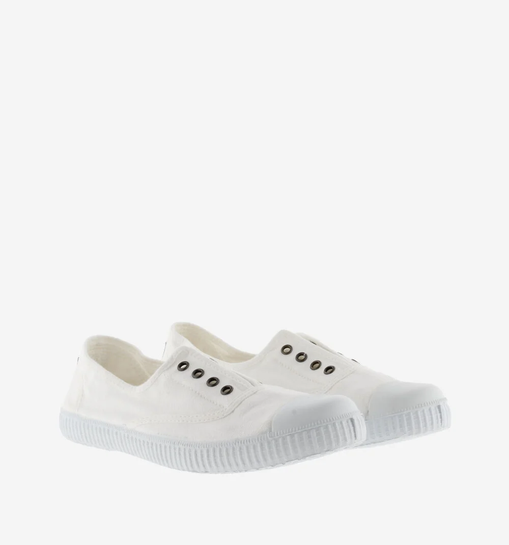 1915 INGLESA TENNIS TOILE DREC® ÉLASTIQUE Baskets en toile avec élastique pour femme BLANCO
