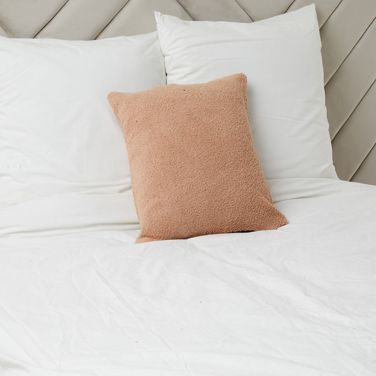 Haomy Housse de coussin bouclette Erode cimarron - 45x45 cm