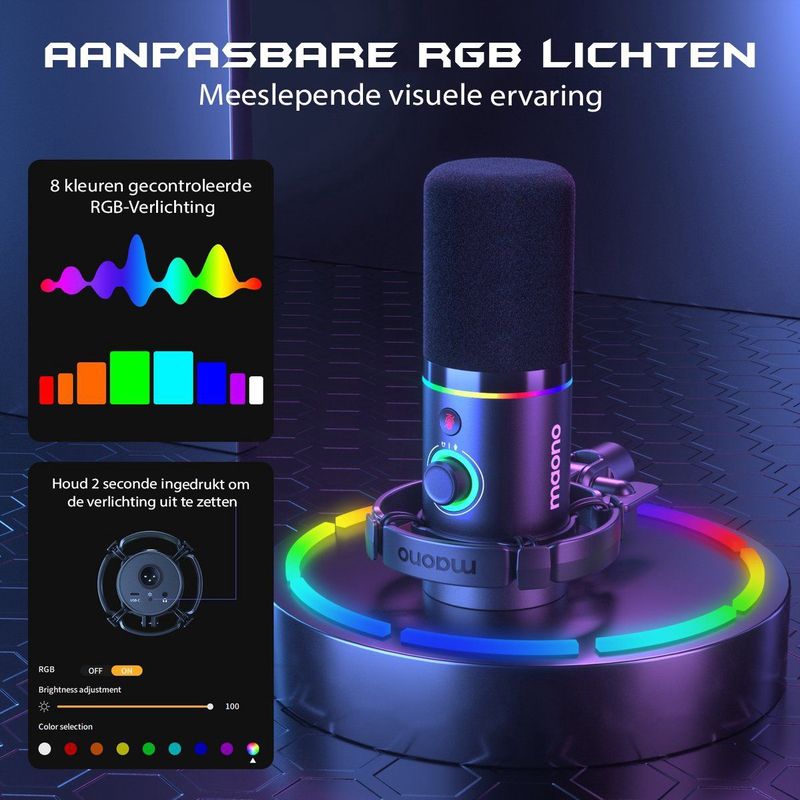 Maono - PD200XS - Studio Microfoon - Zwart - Dynamisch Ontwerp