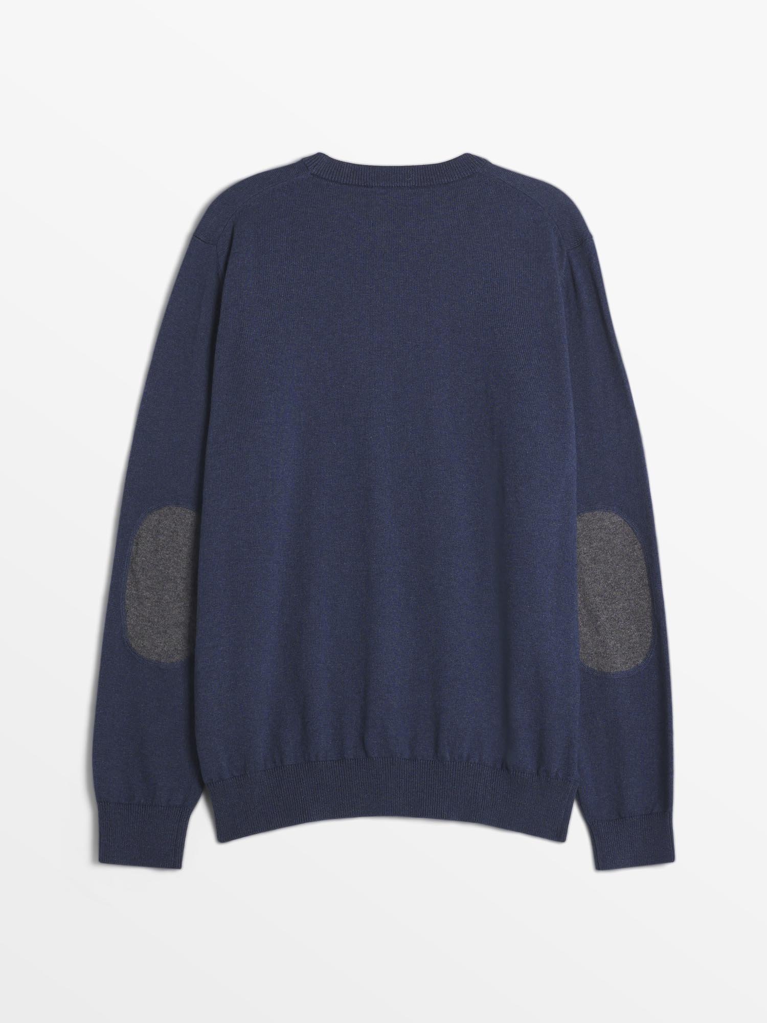 Pull Homme Col Rond Laine Coton Marine