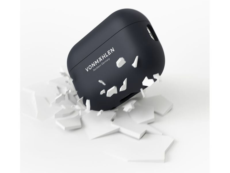 Vonmählen Transportcase Thin AirPods Pro 2 Navy Schlanke und schützende Hülle für AirPods 1 st/2nd Generation