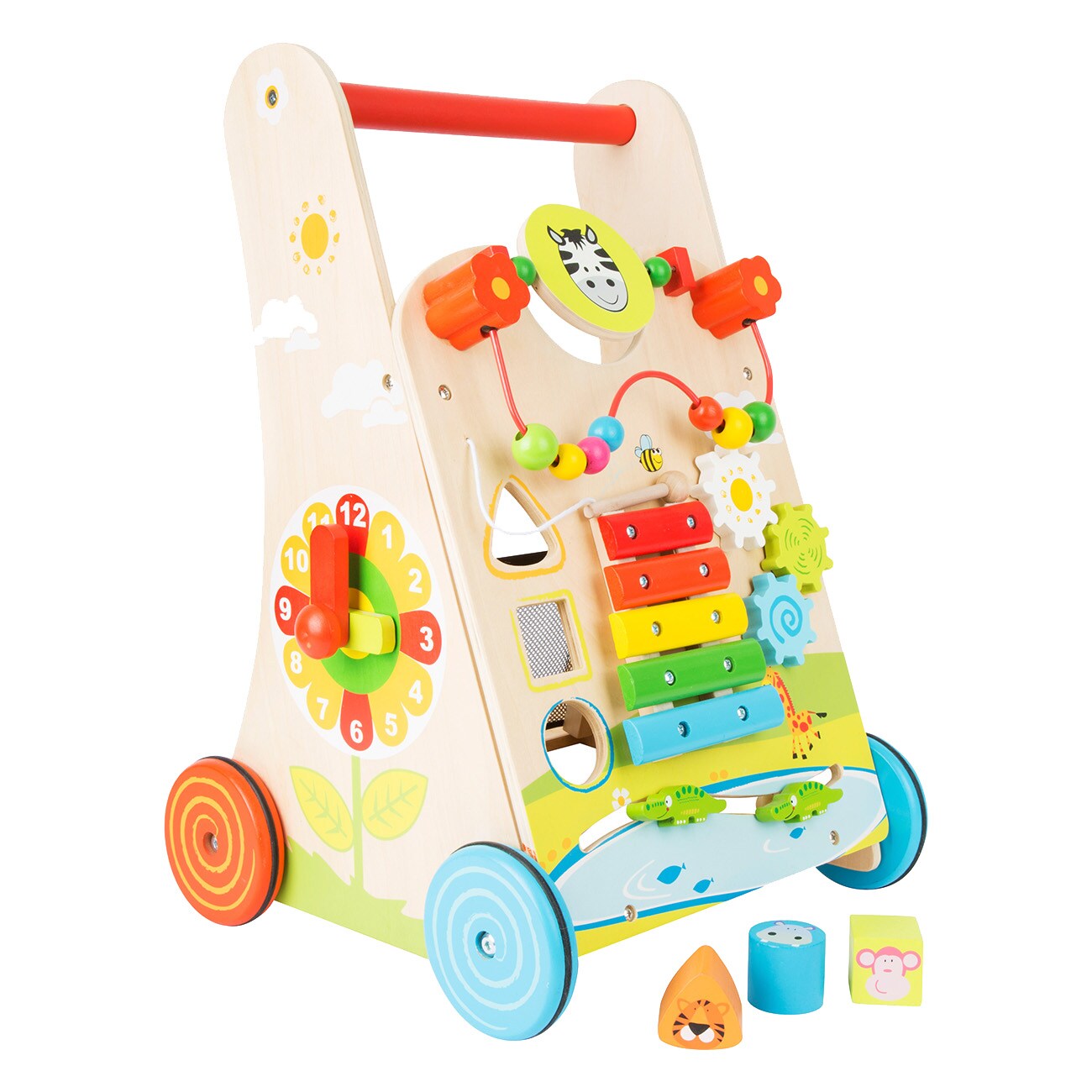 Smallfoot Lauflernwagen Blumenwiese 10606 Mehrfarbig Lauflernwagen