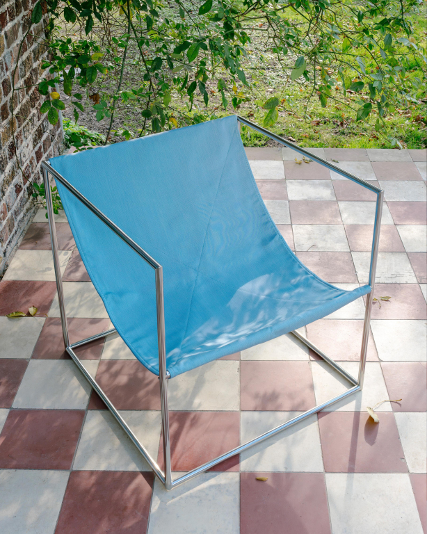 Valerie Objects Solo seat fauteuil chroom, Light Blue