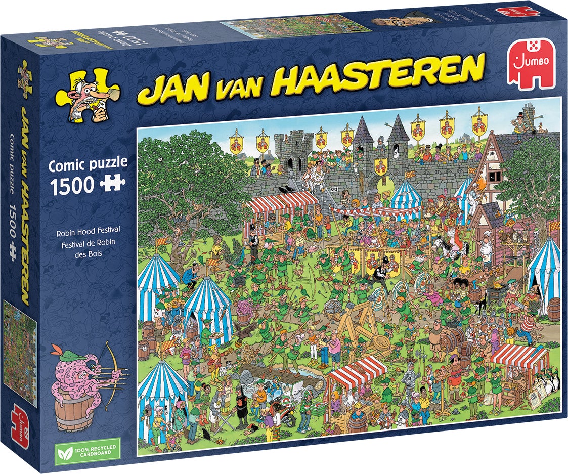 Jumbo puzzel Jan van Haasteren robin hood festival 90 x 60 cm 1500 stukjes