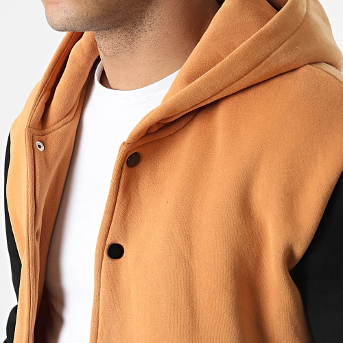 Veste Teddy A Capuche 3118 Camel Noir