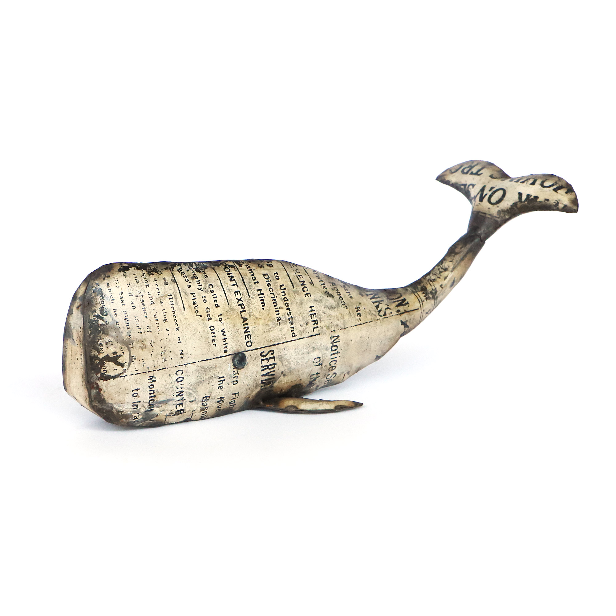 Metallfigur 'Wal', B 45 cm, L 18 cm, H 20 cm von fischer's lagerhaus
