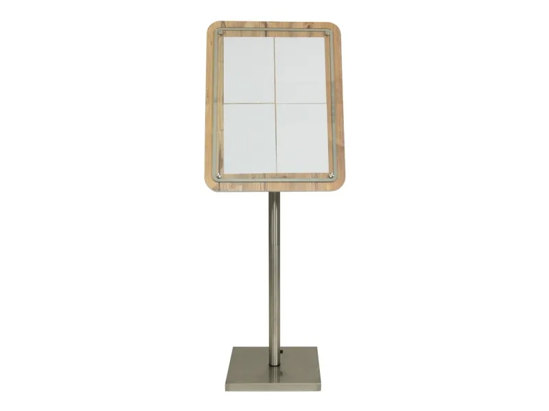 Securit® GLASS STAR Informationsdisplay 125 til 4xA4, eg - komplet kit