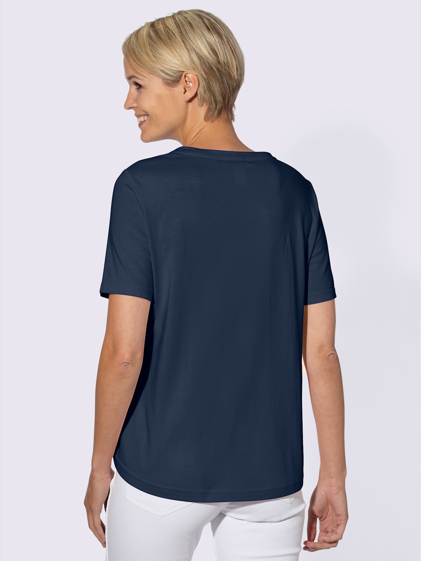 T-shirt en v 50% coton