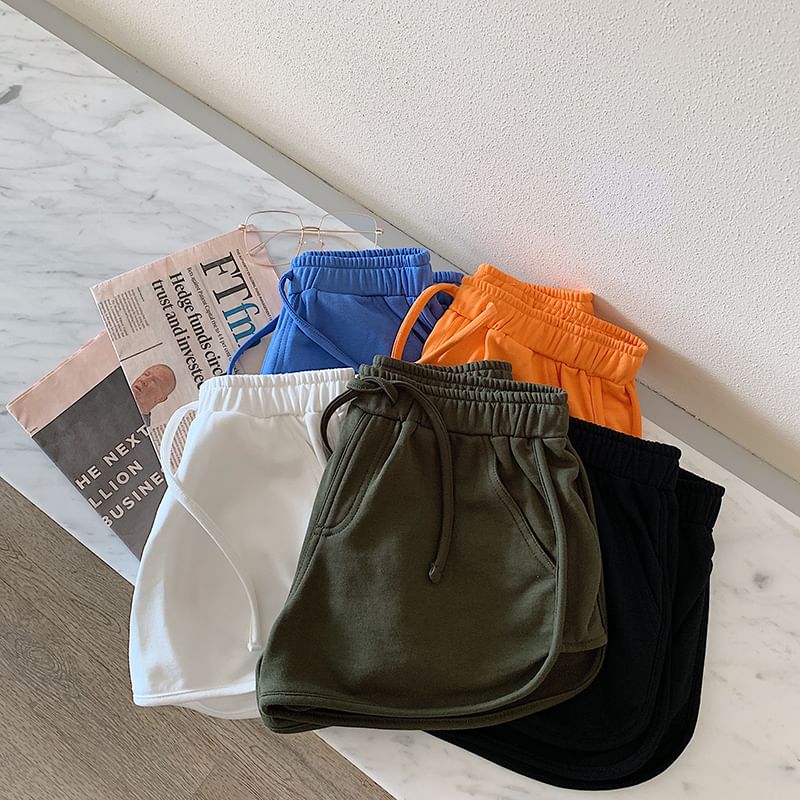 JVL - Sweatshorts met trekkoord in de taille en effen paneel