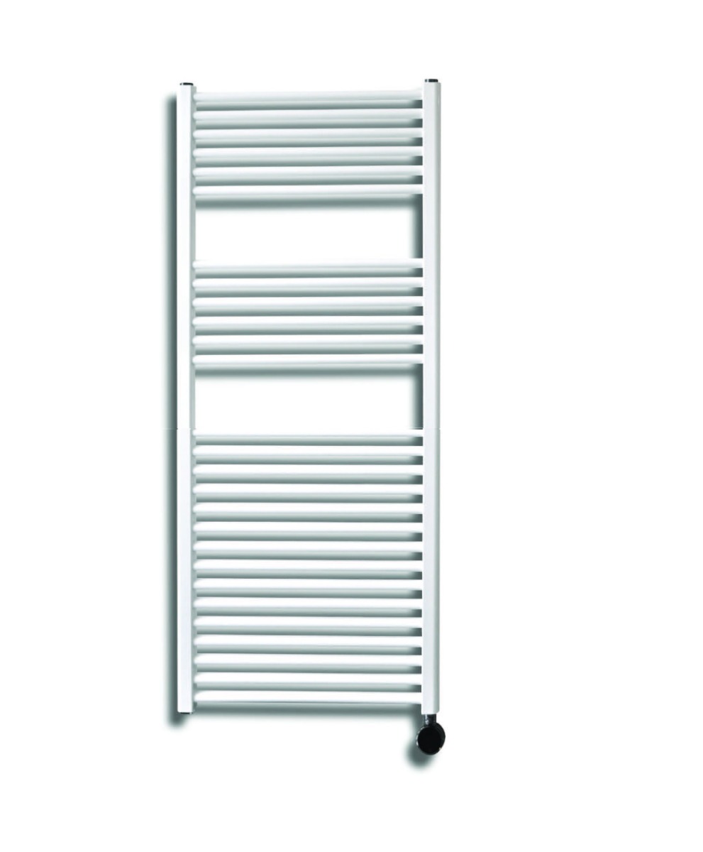 Sanicare elektrische design radiator 45x112cm wit met thermostaat rechts chroom