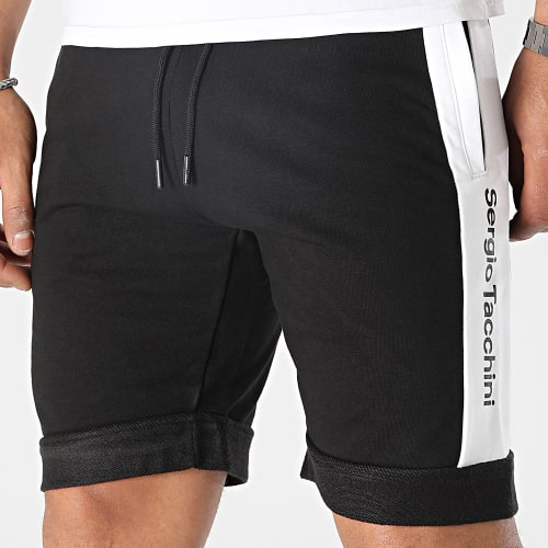 Short Jogging A Bandes Vunkan Noir Blanc