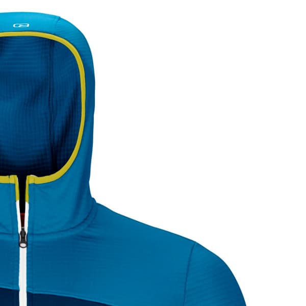 Veste polaire randonnée ORTOVOX FLEECE GRID HOODY M HERITAGE BLUE