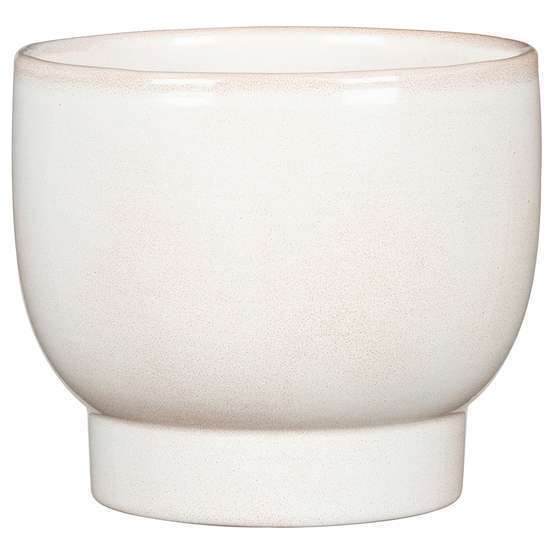 Cache-Pot Opale lisse blanc pour plantes d'intérieur Ø15cm