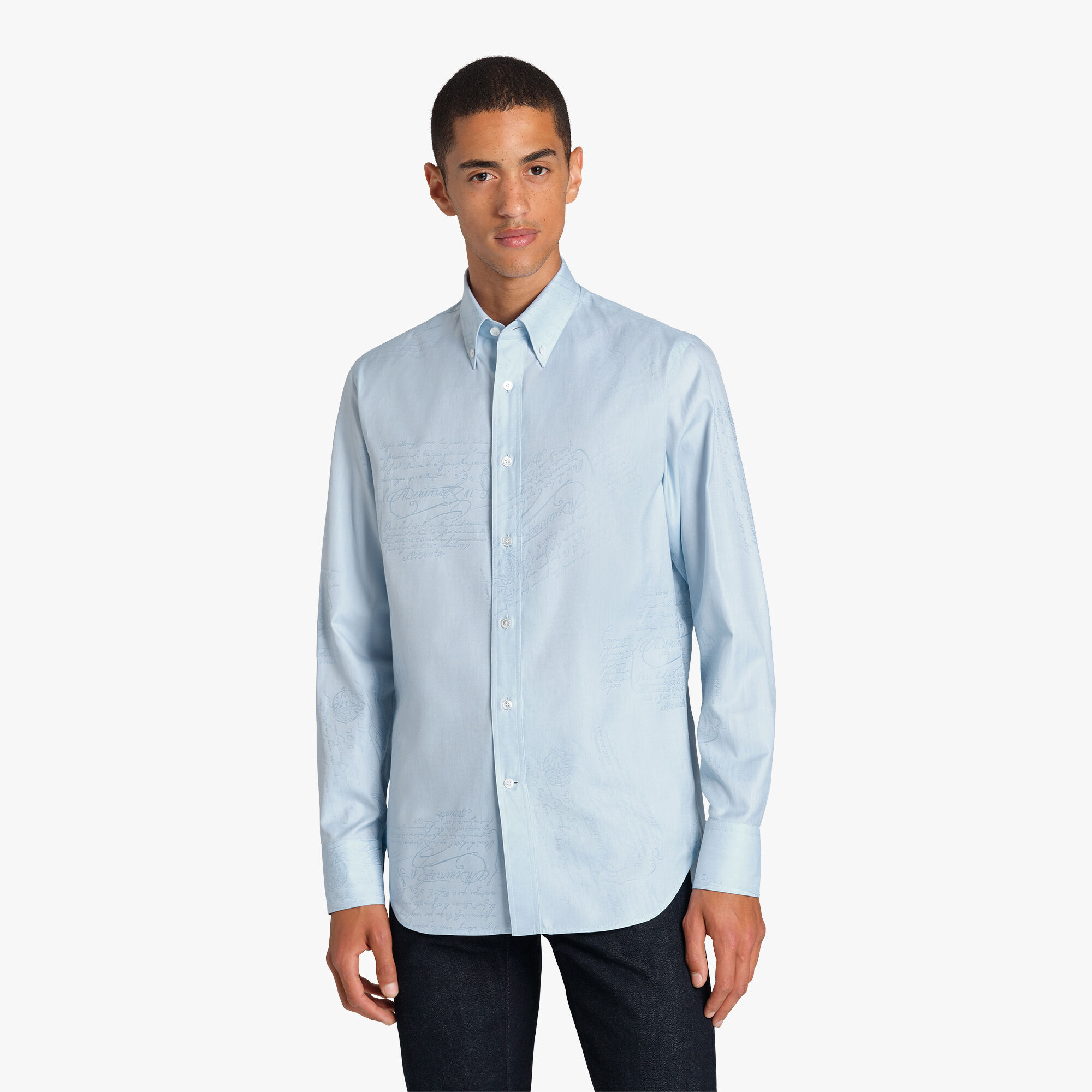 Chemise Alessandro À Col Boutonne En Coton Scritto