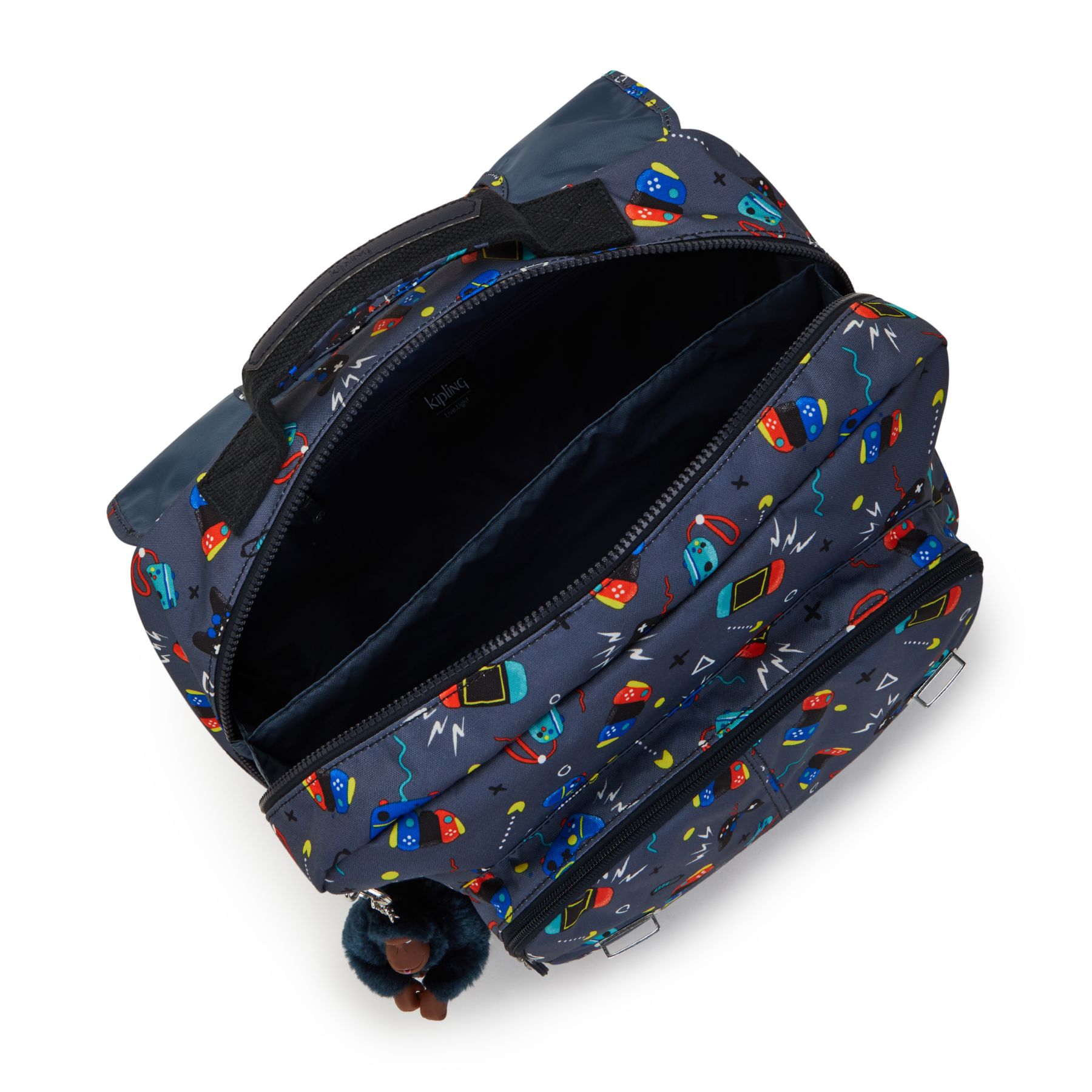 INIKO Sac D’école Medium avec Bretelles Rembourrées - Gaming Grey