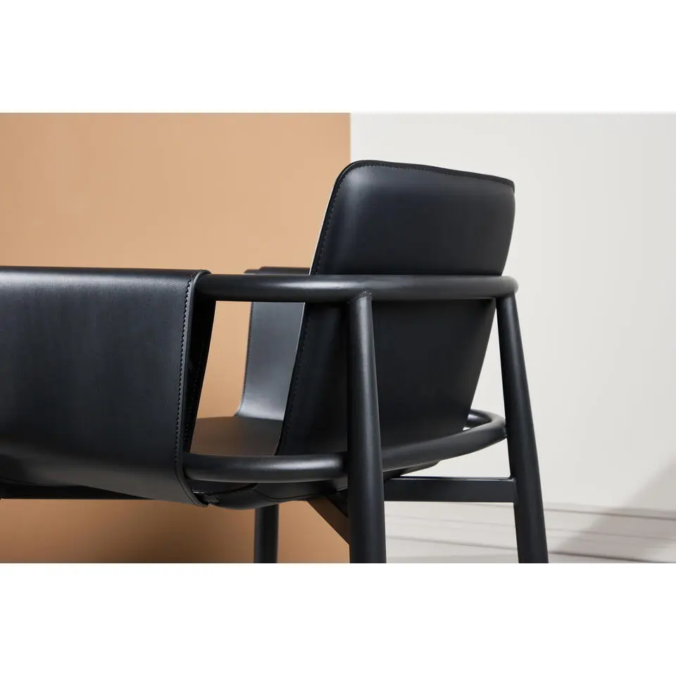 Fauteuil Zwart Metaal - 61x60x78cm - Bjäre