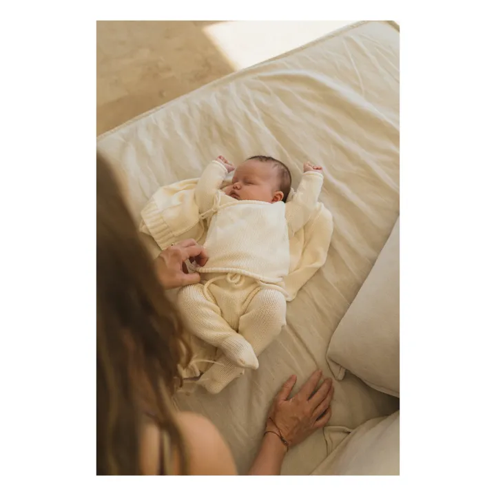 Illoura the Label Pull Cache-Cœur Coton Bio Poet | Ecru