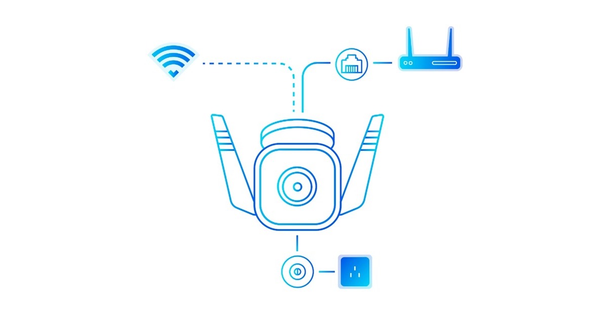 TP-LinkTC65 Wi-Fi Beveiligingscamera  (Wit/zwart, LAN, WLAN)