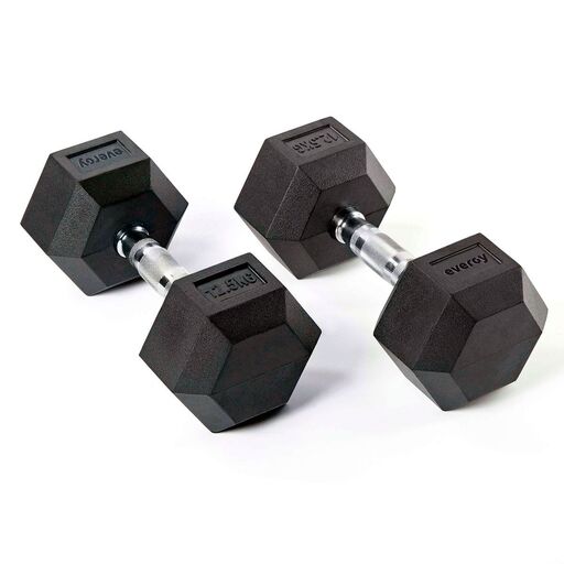 Halteres hexagonais Evergy de 12,5 kg (par)