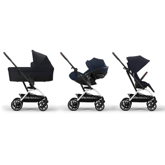 Poussette Eezy S Twist +2    Châssis Silver - Dark Blue        de               CYBEX
