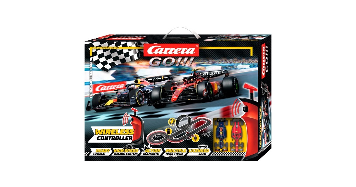 CarreraGO!!! Formula Free Racing Draadloos Racebaan  (Schaal 1:43)