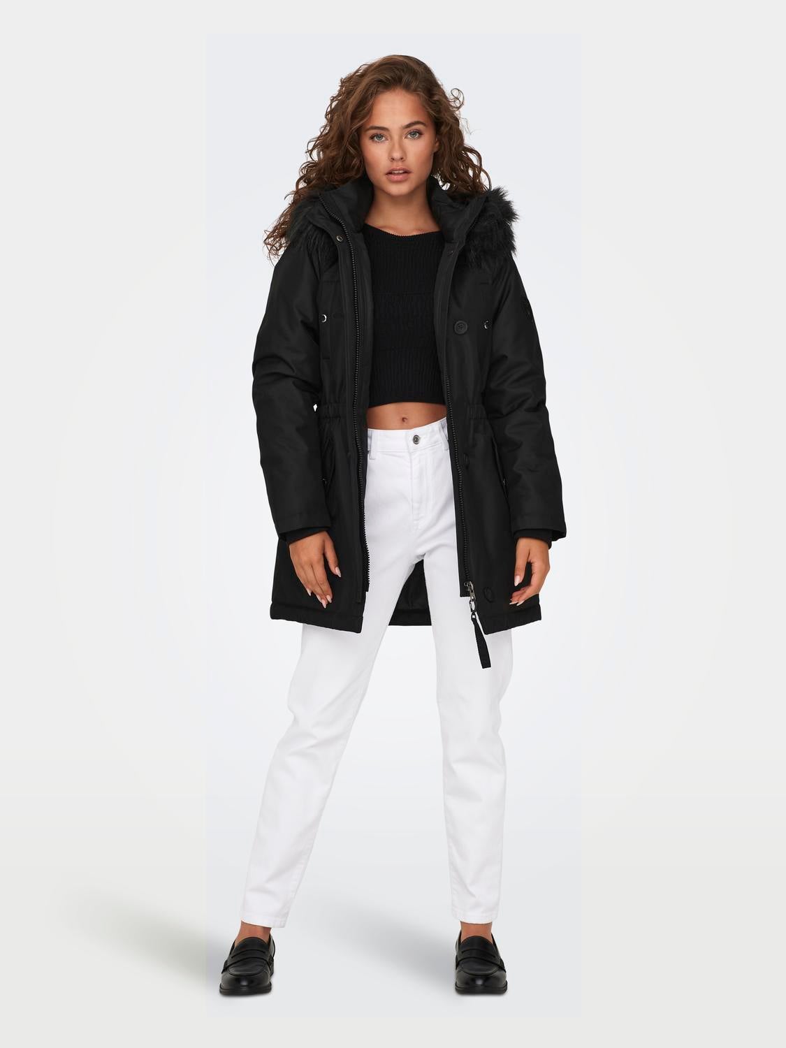 ONLIRIS Langer Parka Black