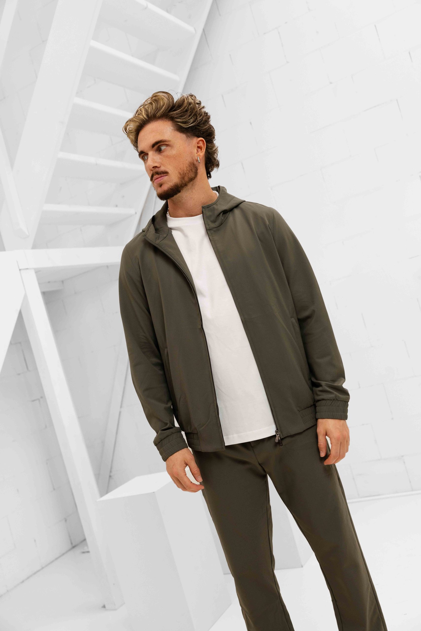 Cou7ure Essentials Reflection Hoodie Trainingspak Heren Donkergroen