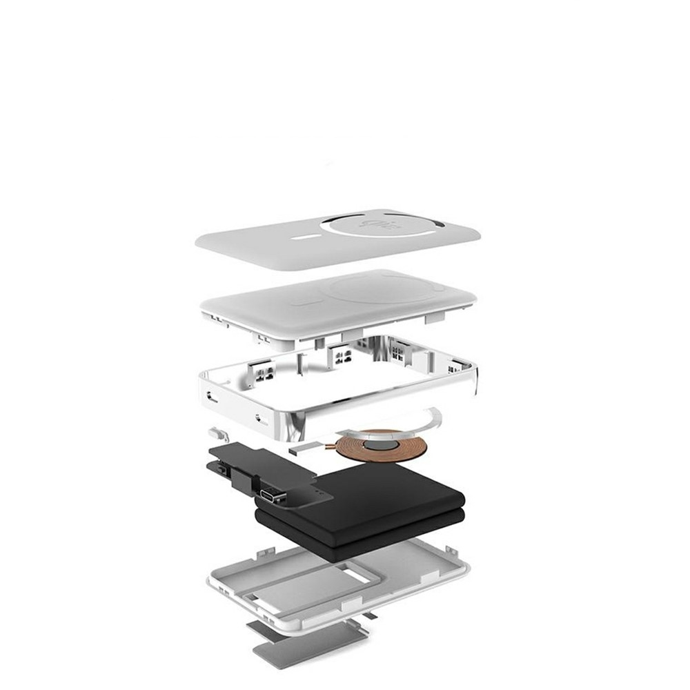 (35W) 10000mAh Magnetische Qi2 MagSafe Powerbank USB C Ladegerät mit Kickstand - Weiss