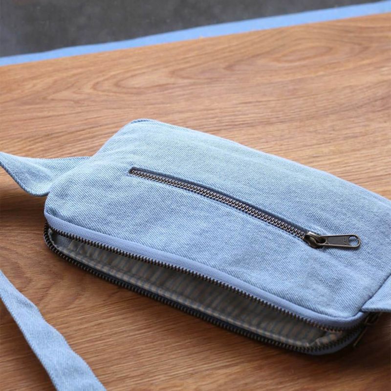 Sac banane Harry 24 cm Denim Bleu