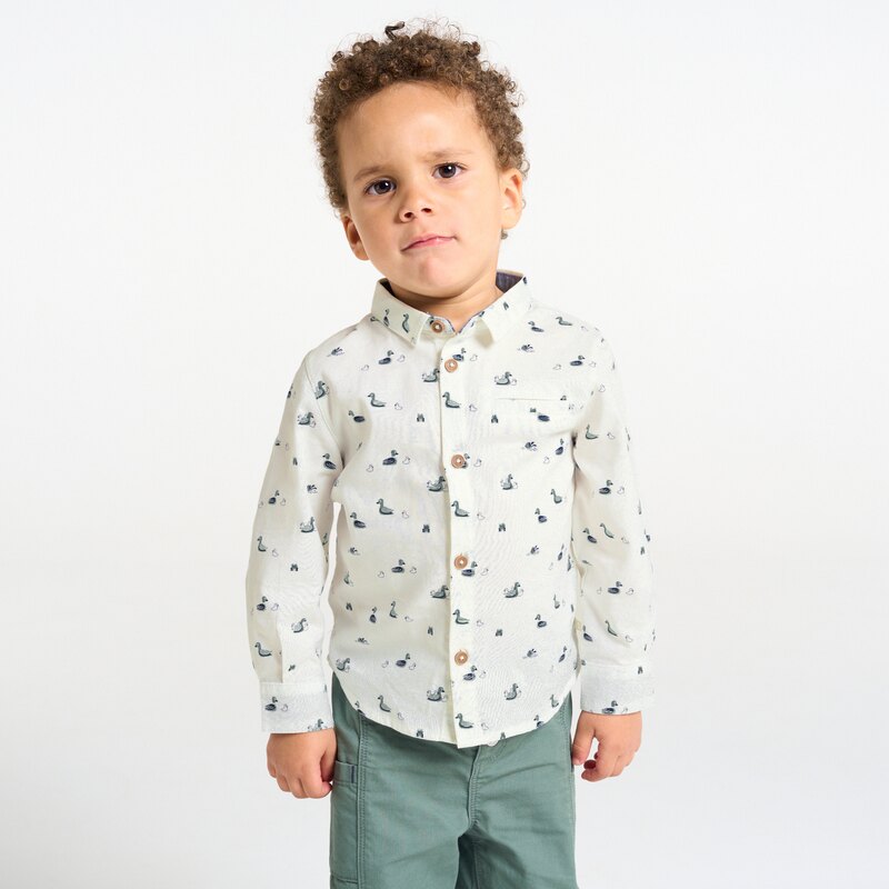 Chemise canards blanc bébé garçon Blanc