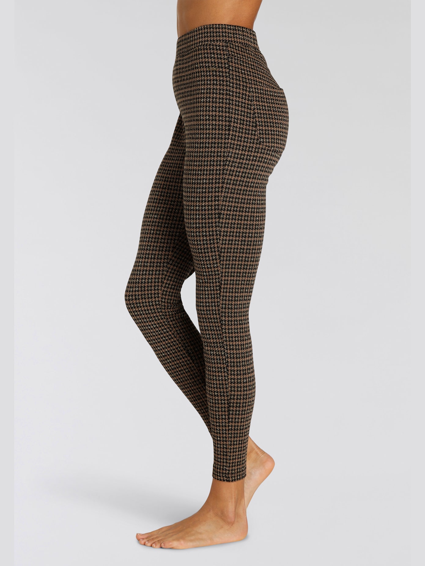 Legging brillant à carreaux
