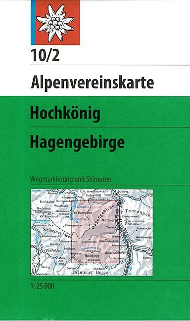 ALPENVEREIN - 10 2 HOCHKINIG HOGENGEBIRGE 1 25 000