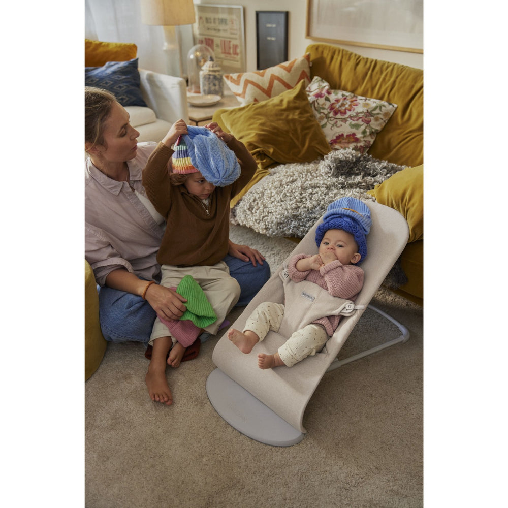 Køb BabyBjörn Light Beige Skråstol Bliss - Vævet Mélange