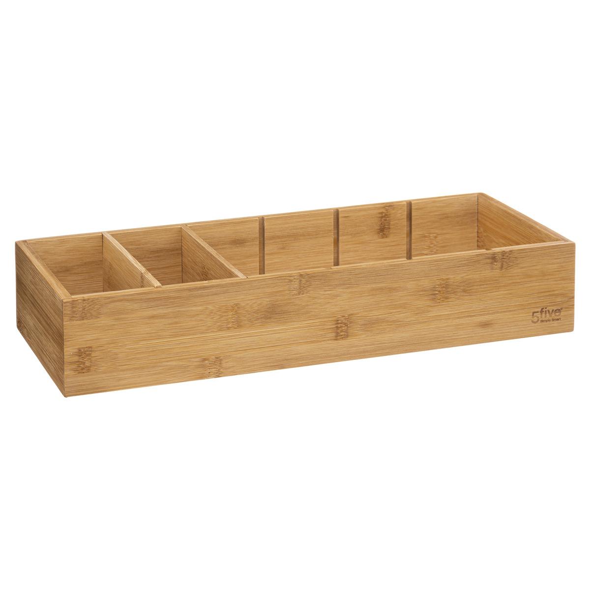 ORGANISEUR BAMBOU 15X38CM SEPARATEURS AMOVIBLES