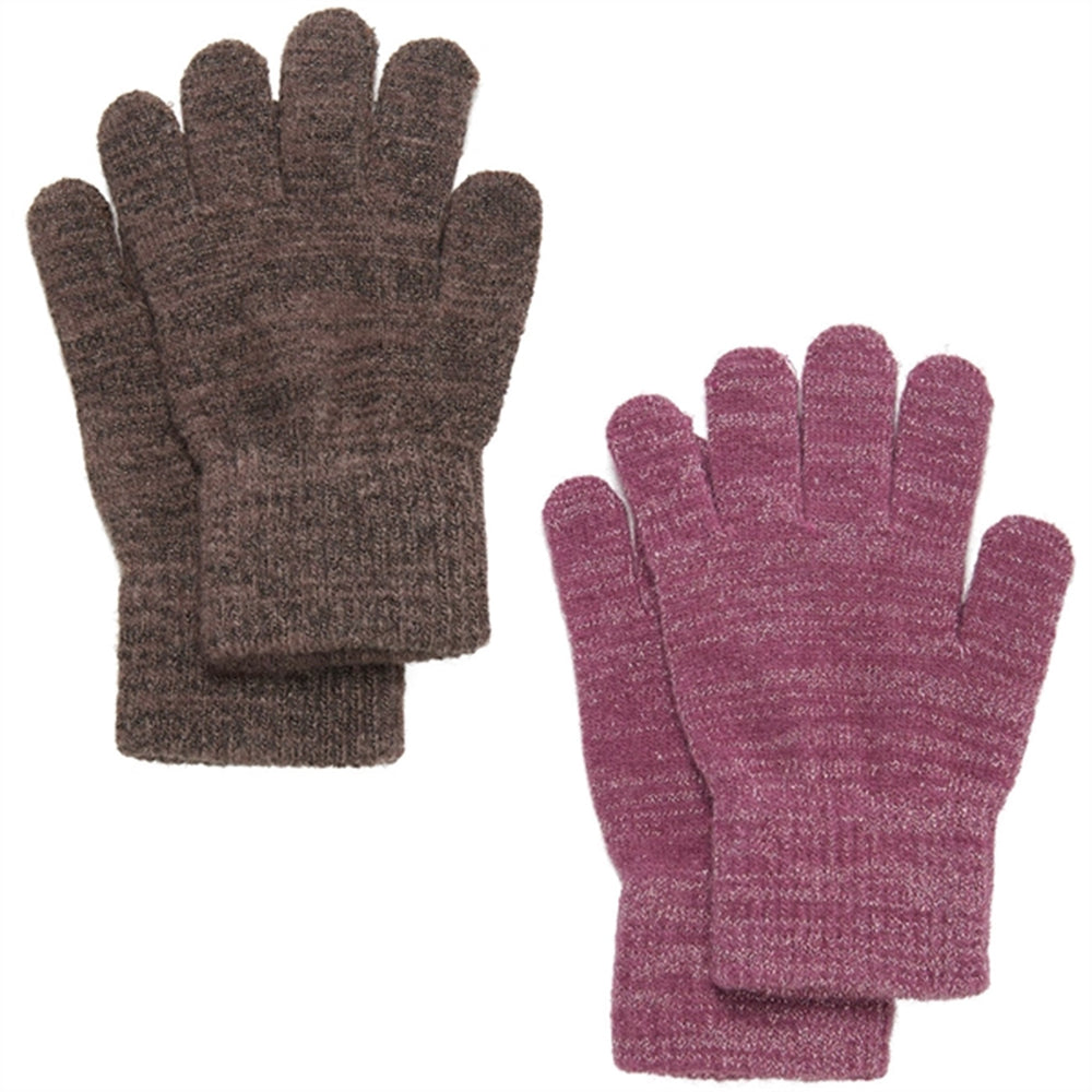 Fingervanter Magic Glitter 2-pak Mellow Mauve