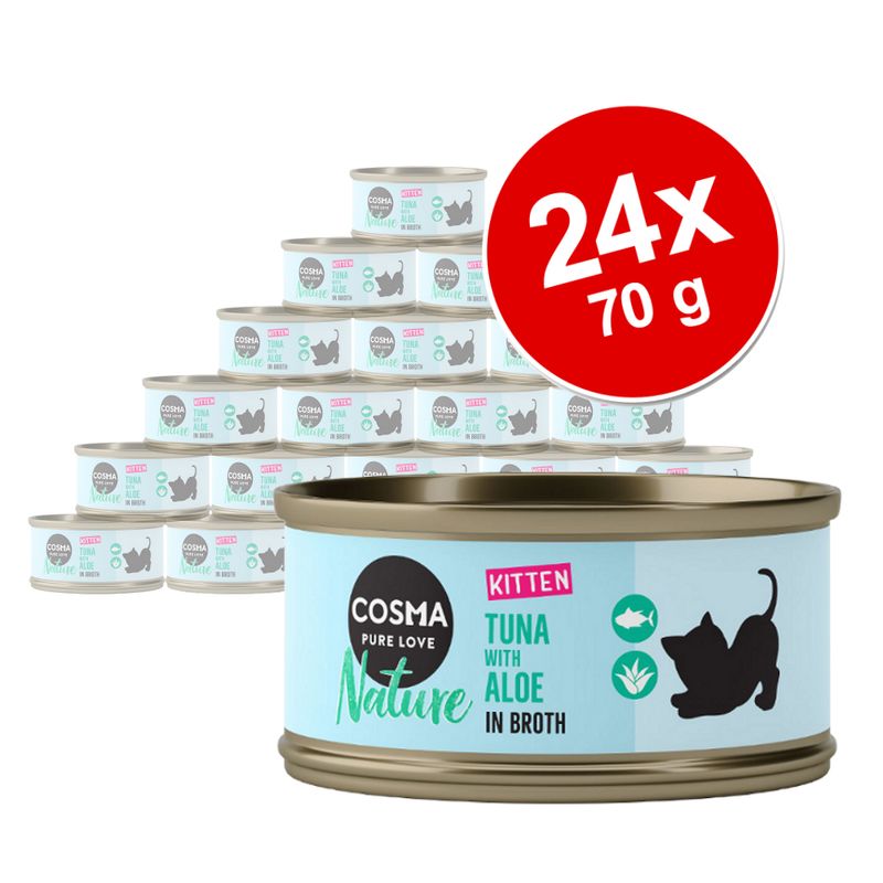 Lot Cosma Nature Kitten 24 x 70 g pour chaton
