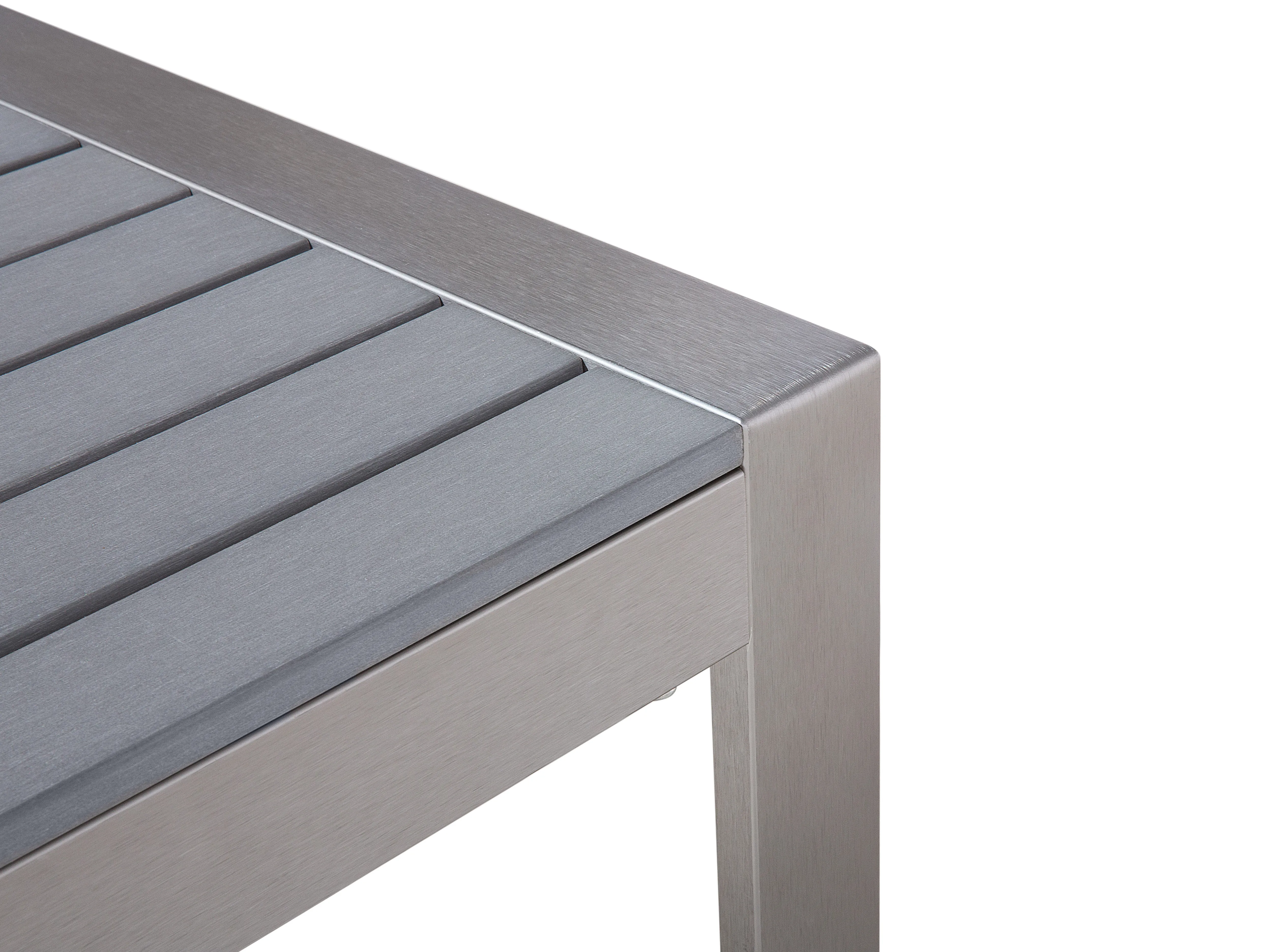Tuin salontafel SALERNO 90 cm 50 cm Metaal Lichtgrijs