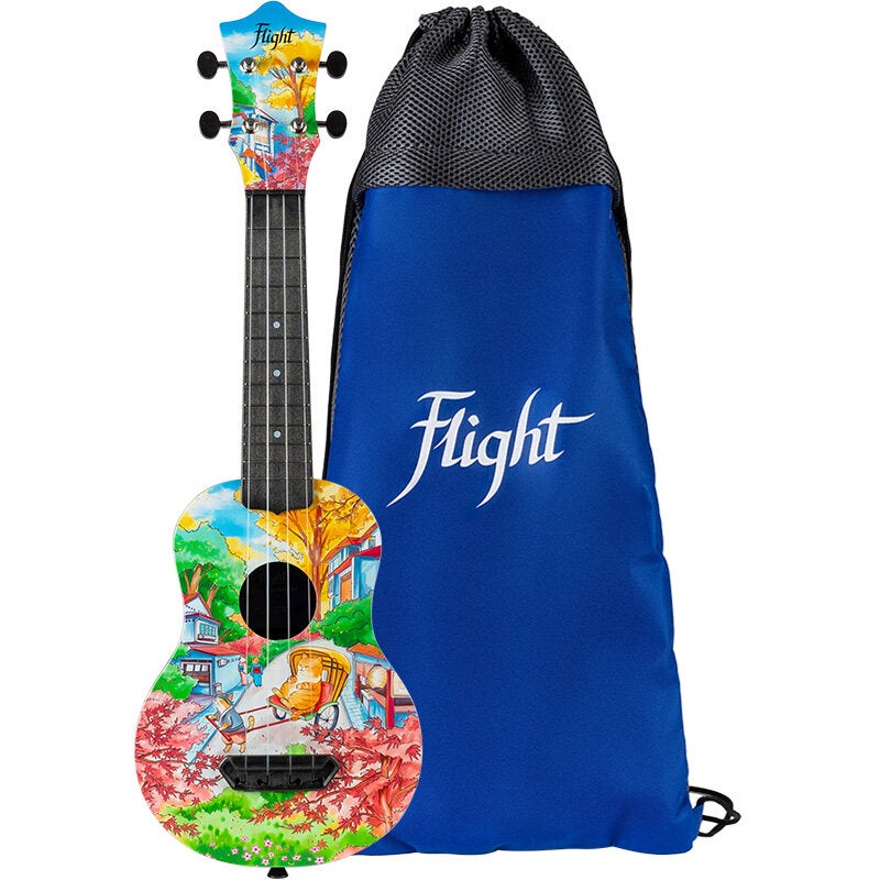Flight Ultra Travel Series UTS-42 Fat Cat kunststof sopraan ukelele met hoes