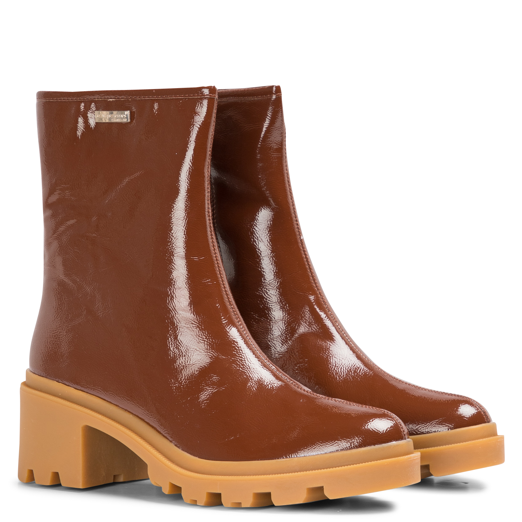 DELIZIA - Bottines vernies à talon| Marron