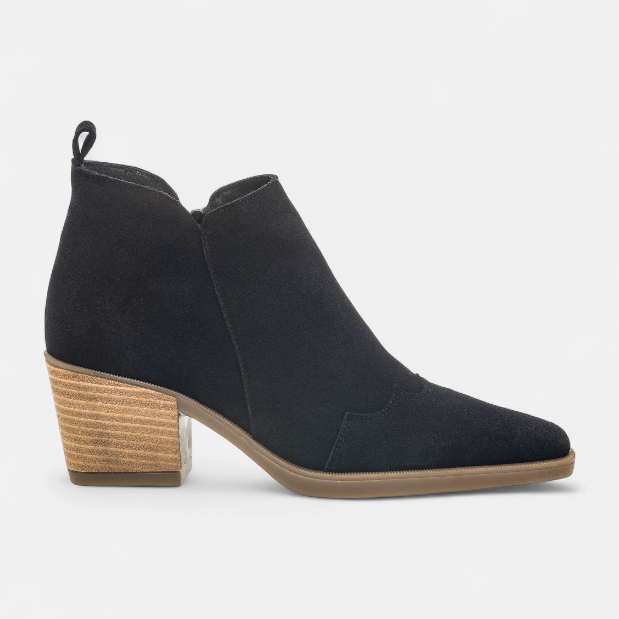 Santiags à talon Femme en cuir noir
