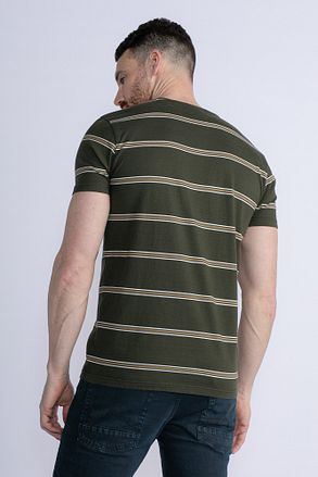 Petrol T-Shirt Rugby Gestreept Donkergroen M-3030-TSR615-6092 kopen