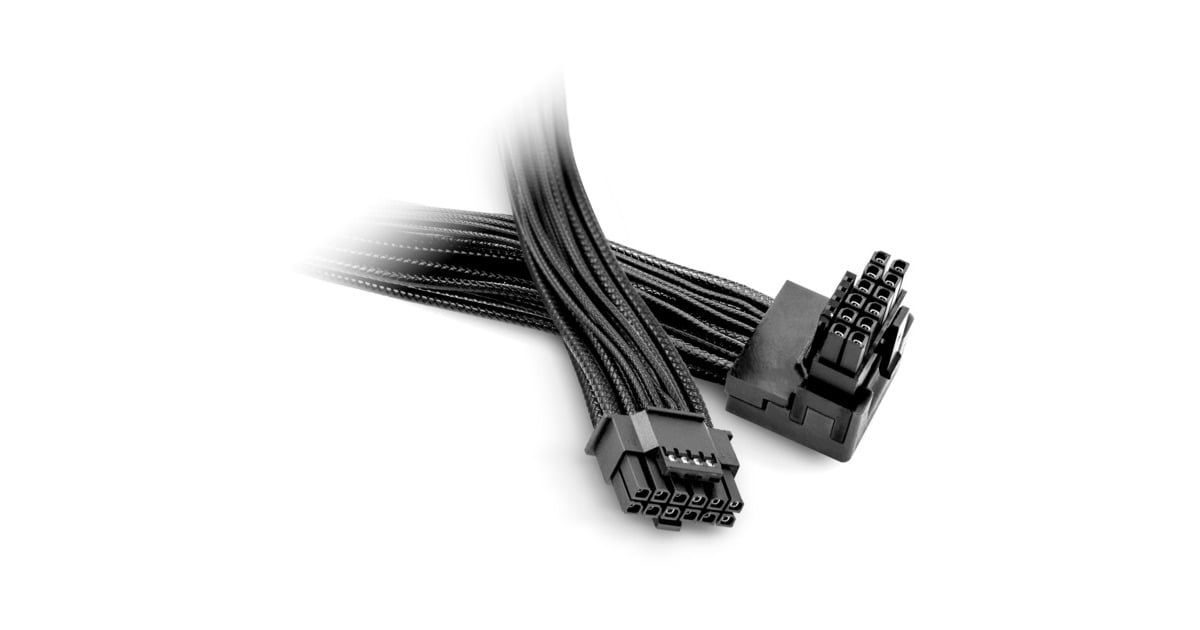 be quiet!12VHPWR PCIe 90° kabel  (Zwart, 0,7 meter)