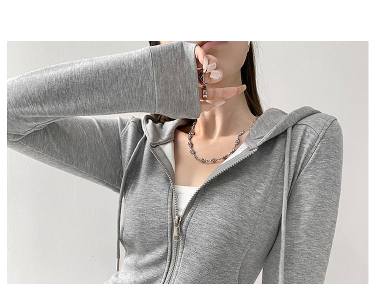 Shira - Cropped sweatshirt met capuchon / High-rise flared joggingbroek