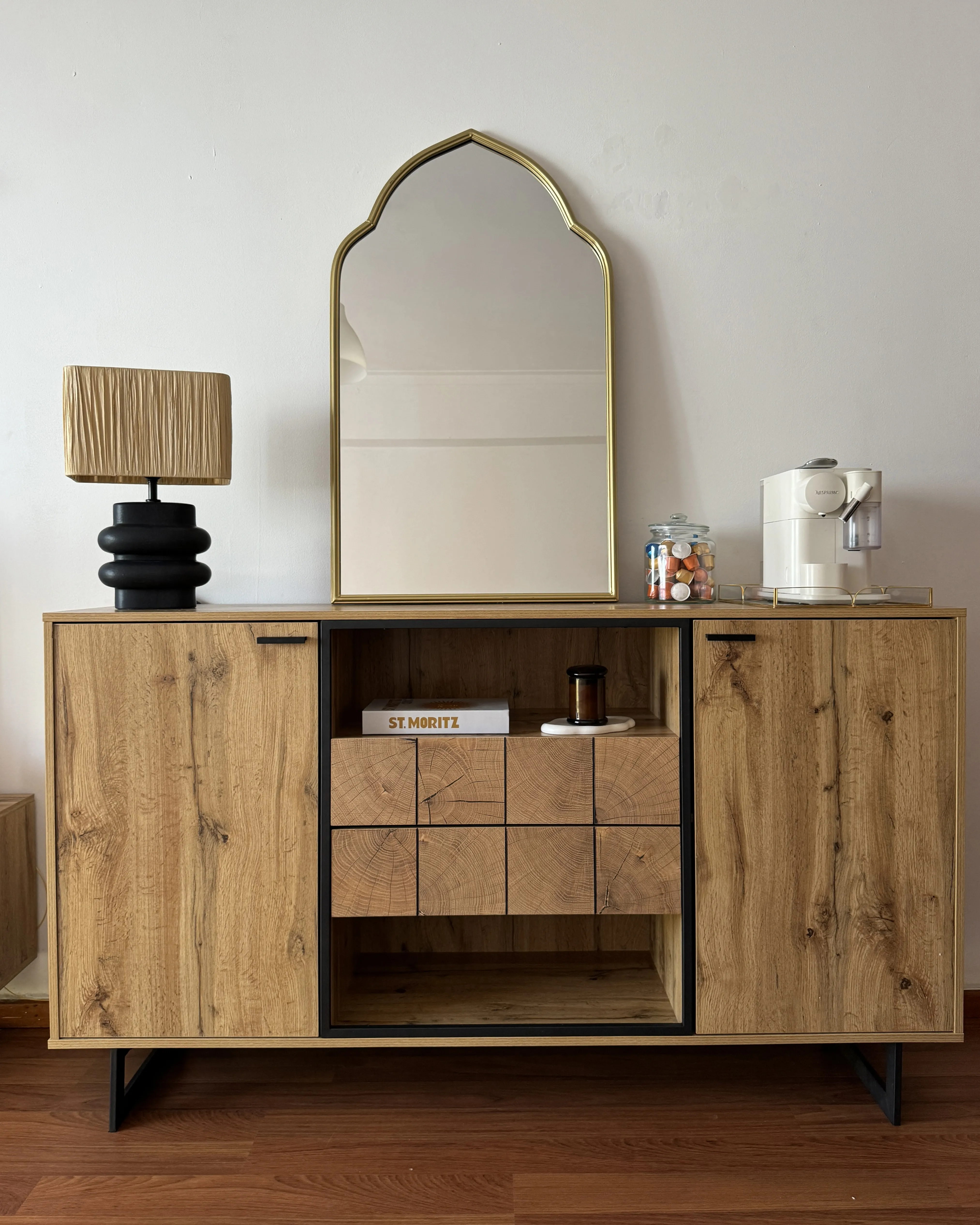 Wandspiegel ACONCHI 58 cm 100 cm Metaal Goud