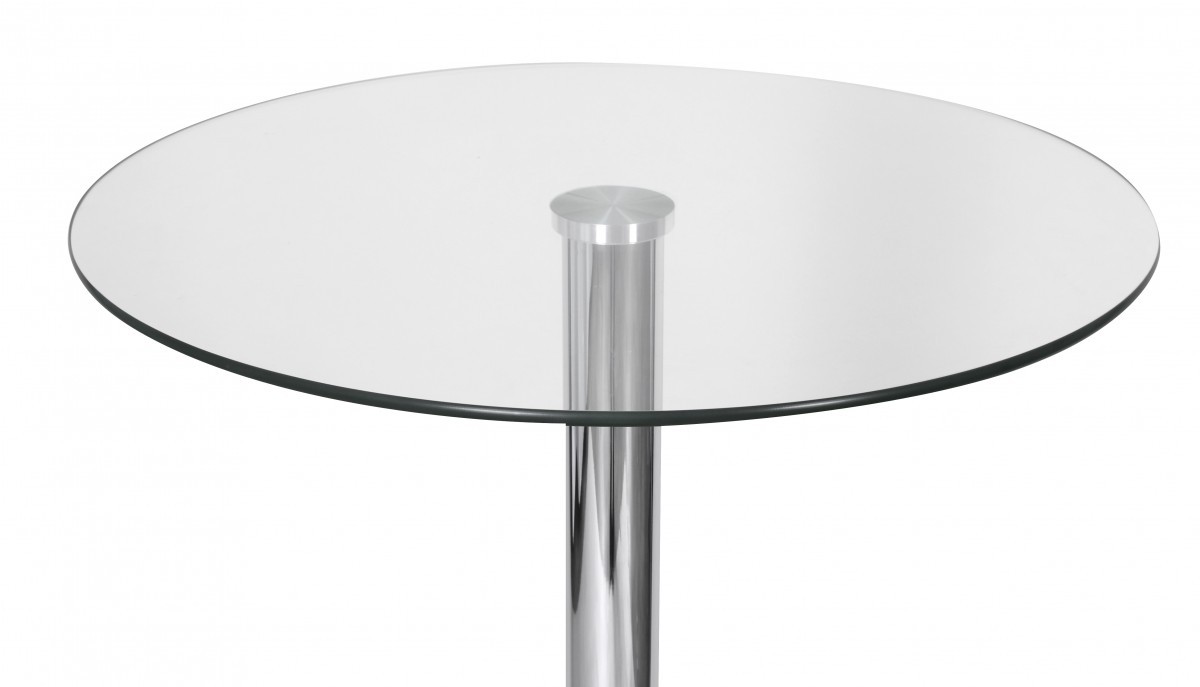 Bartisch - Glas - Metall - 105 cm hoch