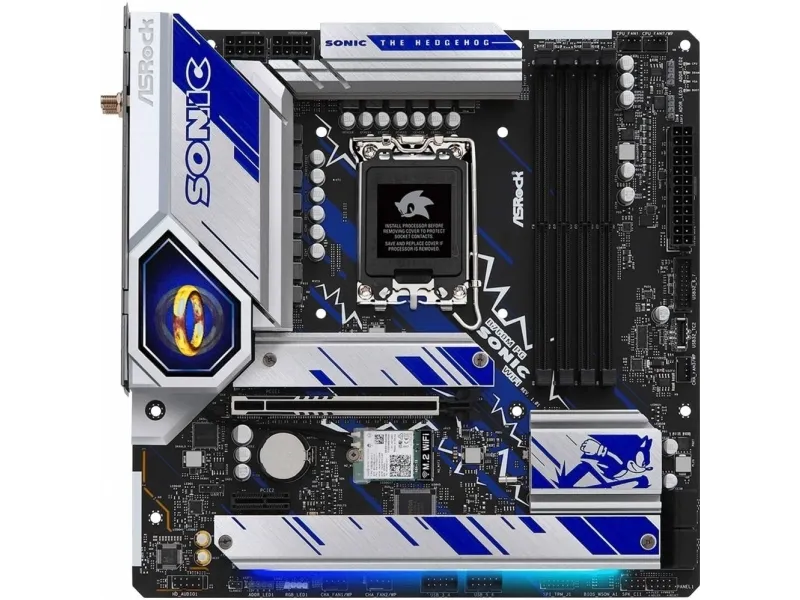 ASRock B760M PG Sonic WiFi - Bundkort - micro ATX - LGA1700 sokkel - B760 Chipset - USB-C 3.2 Gen2, USB 3.2 Gen 2, USB 3.2 Gen 1 - 2.5 Gigabit LAN, Wi-Fi 6E, Bluetooth - onboard grafik (CPU påkrævet) - HD Audio (8-kanaler)