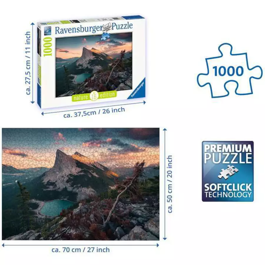 Ravensburger Abends in den Rocky Mountains bunt