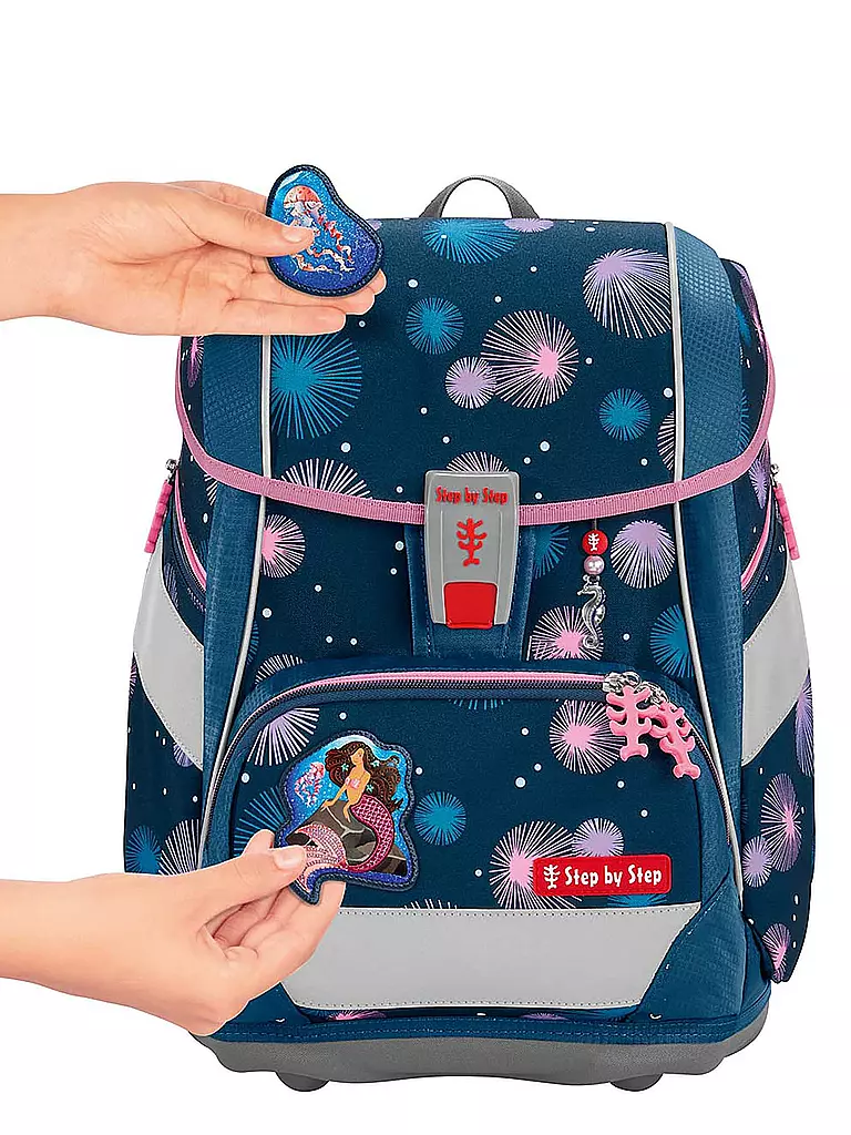 STEP BY STEP Schultaschen Set 6tlg - 2in1 Plus Mermaid Delia blau