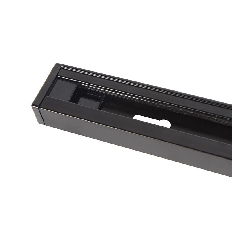 Rail 1 meter zwart voor 1-fase rail - Iconic